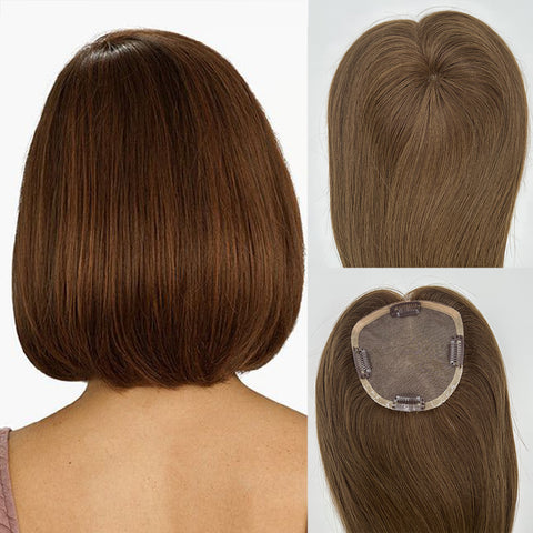 High Quality Human Hair Topper  5'' * 5'' Mono Pieces