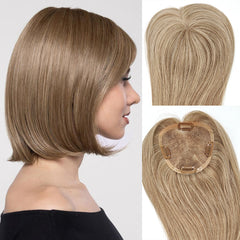 High Quality Human Hair Topper  5'' * 5'' Mono Pieces