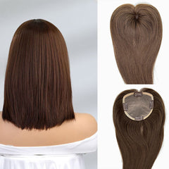High Quality Human Hair Topper  5'' * 5'' Mono Pieces