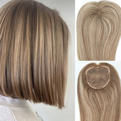High Quality Human Hair Topper  5'' * 5'' Mono Pieces