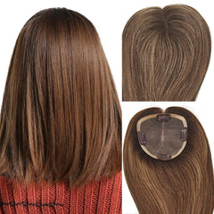 High Quality Human Hair Topper  5'' * 5'' Mono Pieces