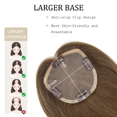High Quality Human Hair Topper  5'' * 5'' Mono Pieces