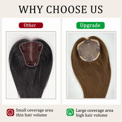 High Quality Human Hair Topper  5'' * 5'' Mono Pieces