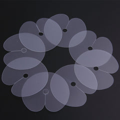 Round plastic hair extension heat fusion protector shield